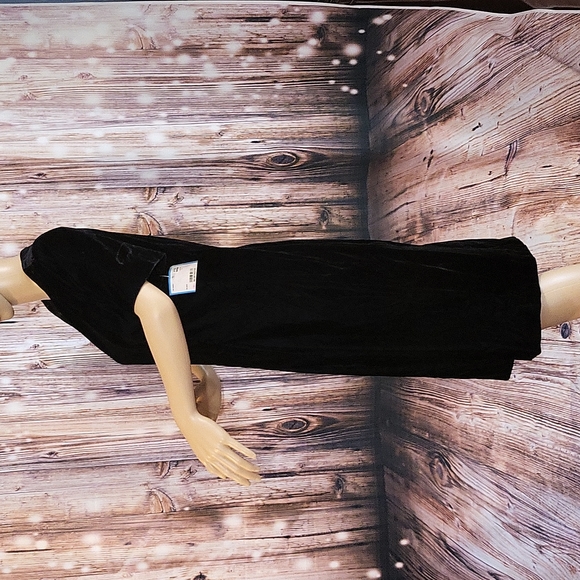 Leslie Fay Women's Black Velvet Dress Size 8 - Picture 5 of 12